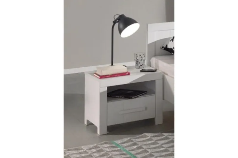 Säng med nattduksbord 2-dörrars garderob Skrivbord Erik - Möbler - Säng - Möbelset för sovrum