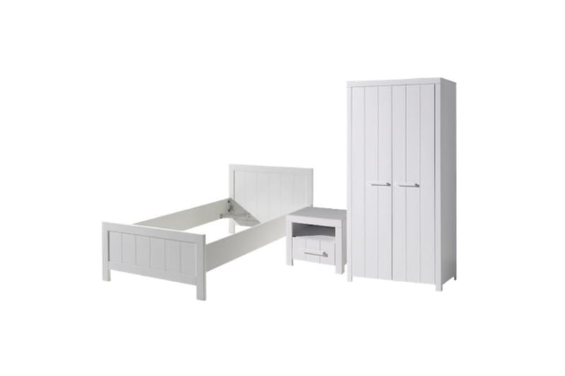 Säng med nattduksbord 2-dörrs garderob Erik