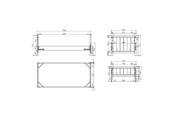 Säng med nattduksbord 3-dörrars garderob Skrivbord Bokhylla Låda Erik - Möbler - Säng - Möbelset för sovrum