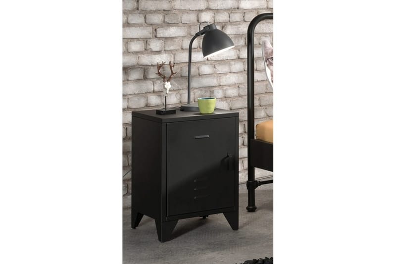Säng med nattduksbord Bronxx Svart - Svart - Möbler - Säng - Möbelset för sovrum