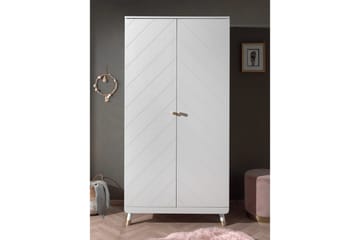 Säng med nattduksbord garderob byrå Billy Vit - Möbler - Säng - Möbelset för sovrum