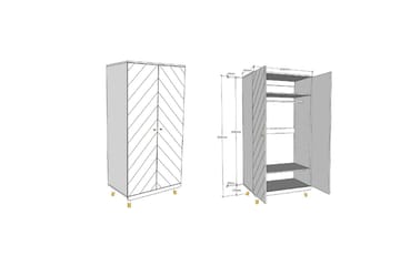 Säng med nattduksbord garderob byrå Billy Vit - Möbler - Säng - Möbelset för sovrum