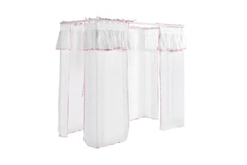 Säng med nattduksbord garderob textilset Amori Vit - Möbler - Säng - Möbelset för sovrum