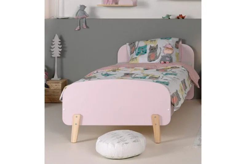 Säng med nattduksbord Kiddy Rosa - Rosa - Möbler - Säng - Möbelset för sovrum