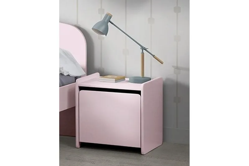 Säng med nattduksbord Kiddy Rosa - Rosa - Möbler - Säng - Möbelset för sovrum