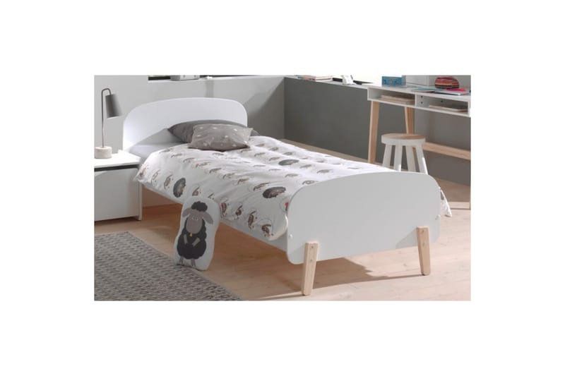 Säng med nattduksbord Kiddy Vit - Vit - Möbler - Säng - Möbelset för sovrum