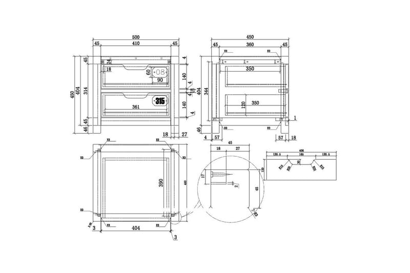 Säng med ribbotten låda nattduksbord Alex - Möbler - Säng - Möbelset för sovrum