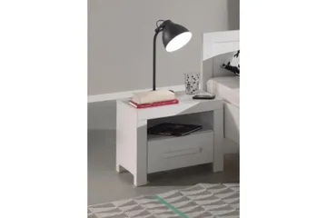 Säng med ribbotten nattduksbord 2-dörrars garderob skrivbord bokhylla Erik - Möbler - Säng - Möbelset för sovrum