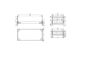 Säng med ribbotten nattduksbord 2-dörrars garderob skrivbord Erik - Möbler - Säng - Möbelset för sovrum