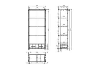 Säng med ribbotten nattduksbord 3-dörrars garderob skrivbord bokhylla låda Erik - Möbler - Säng - Möbelset för sovrum