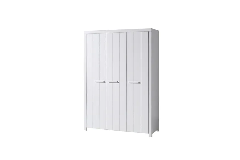 Säng med ribbotten nattduksbord 3-dörrars garderob skrivbord låda Erik - Möbler - Säng - Möbelset för sovrum