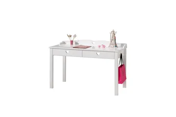 Säng med ribbotten nattduksbord garderob skrivbord bokhylla Amori Vit 2 dörrar - 2 dörrar - Möbler - Säng - Möbelset för sovrum