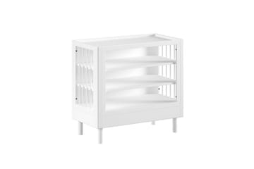 Säng med sängbord, garderob, skötbord Forrest Vit bok - Vit bok - Möbler - Säng - Möbelset för sovrum