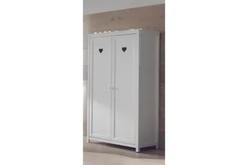 Säng med sängbord, garderob, skrivbord, bokhylla Amori Vit 2 dörrar - 2 dörrar - Möbler - Säng - Möbelset för sovrum