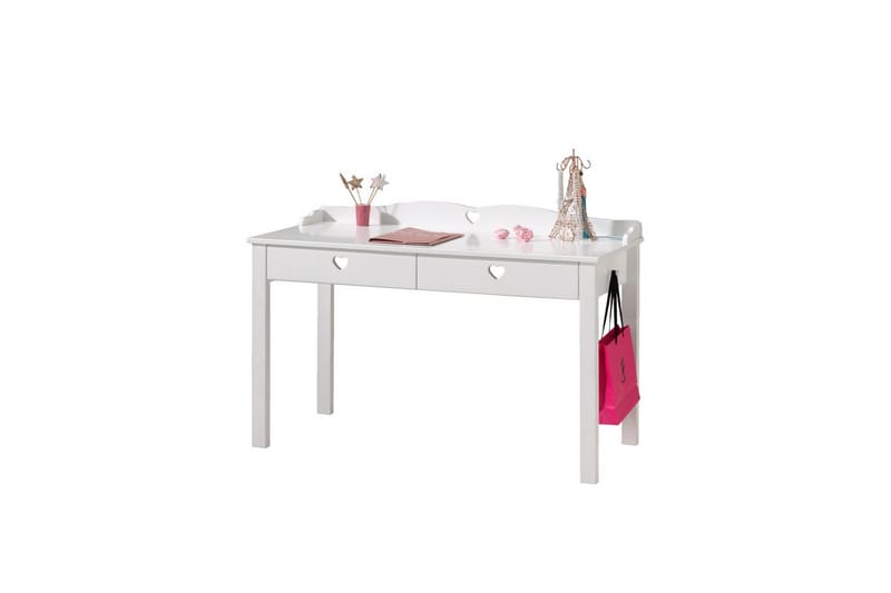 Säng med sängbord, garderob, skrivbord, bokhylla Amori Vit 3-dörrar - 3-dörrar - Möbler - Säng - Möbelset för sovrum