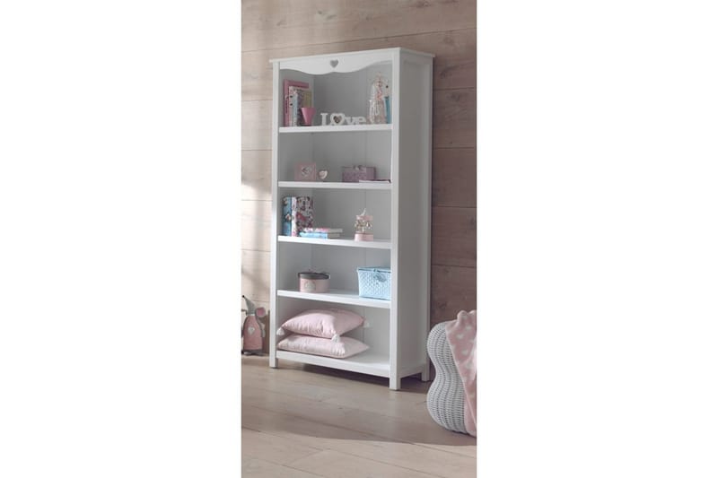 Säng med sängbord, garderob, skrivbord, bokhylla Amori Vit 3-dörrar - 3-dörrar - Möbler - Säng - Möbelset för sovrum