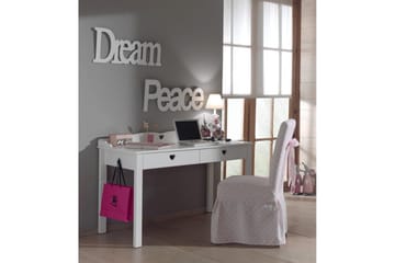 Säng med sängbord, garderob, skrivbord Amori Vit 2 dörrar - 2 dörrar - Möbler - Säng - Möbelset för sovrum