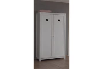 Säng med sängbord, garderob, skrivbord Amori Vit 2 dörrar - 2 dörrar - Möbler - Säng - Möbelset för sovrum