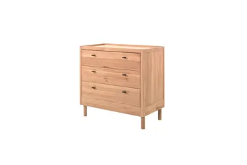 Säng med sängbord, garderob Forrest byrå med 3 lådor Ek - Ek - Möbler - Säng - Möbelset för sovrum