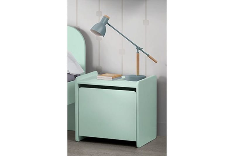 Säng med sängbord Vägg hyllor Kiddy Mintgrön - Mintgrön - Möbler - Säng - Möbelset för sovrum