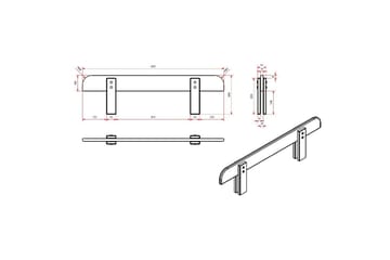 Säng med sängbord Vägg hyllor Skyddsrail Kiddy Rosa - Rosa - Möbler - Säng - Möbelset för sovrum