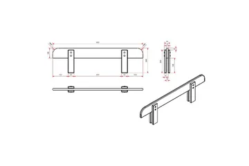 Säng med sängbord Vägg hyllor Skyddsrail Kiddy Rosa - Rosa - Möbler - Säng - Möbelset för sovrum