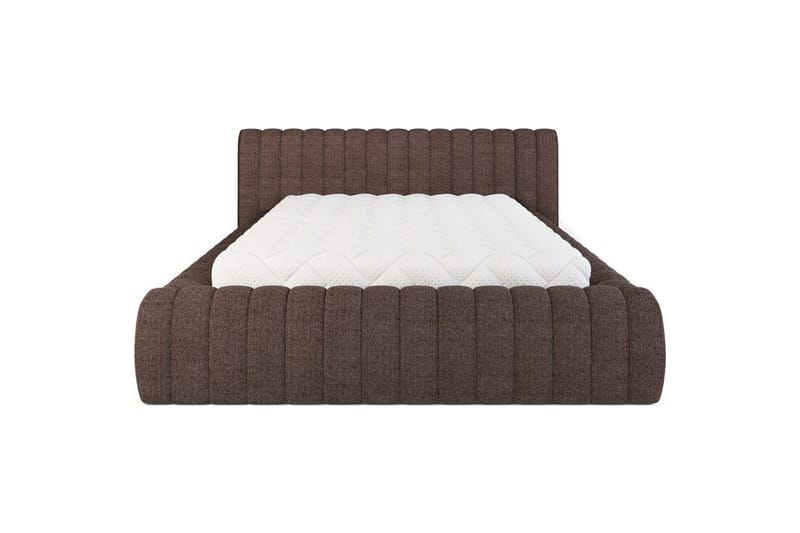Säng med stoppning Eltap Carilla med metallram/gaslyft/förvaring - Tonall 22, Brun, 160x200 cm - Möbler - Säng - Säng med förvaring