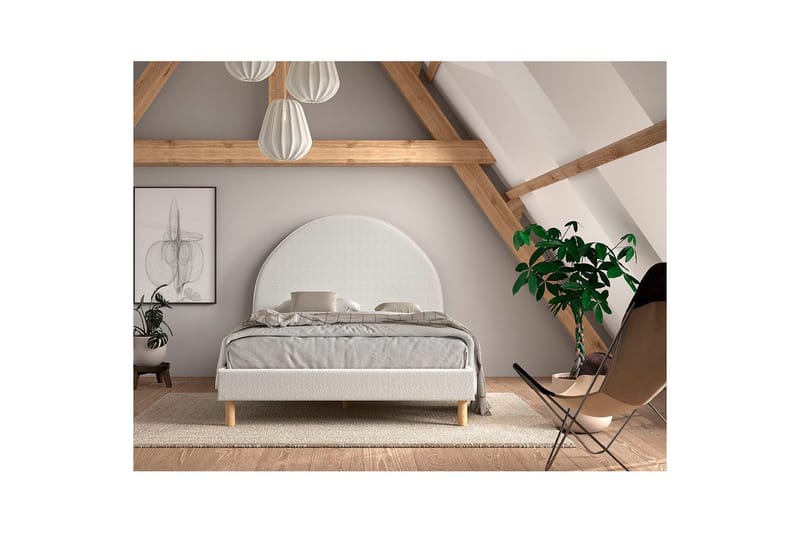 Säng Moon Vit, 140 x 200 cm - Vit, 140 x 200 cm - Möbler - Säng - Sängram & sängstomme