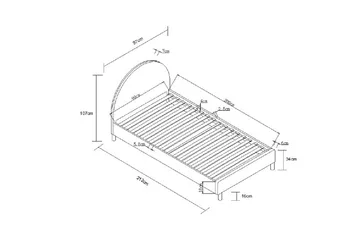 Säng Moon Vit, 90 x 200 cm - Vit, 90 x 200 cm - Möbler - Säng - Sängram & sängstomme