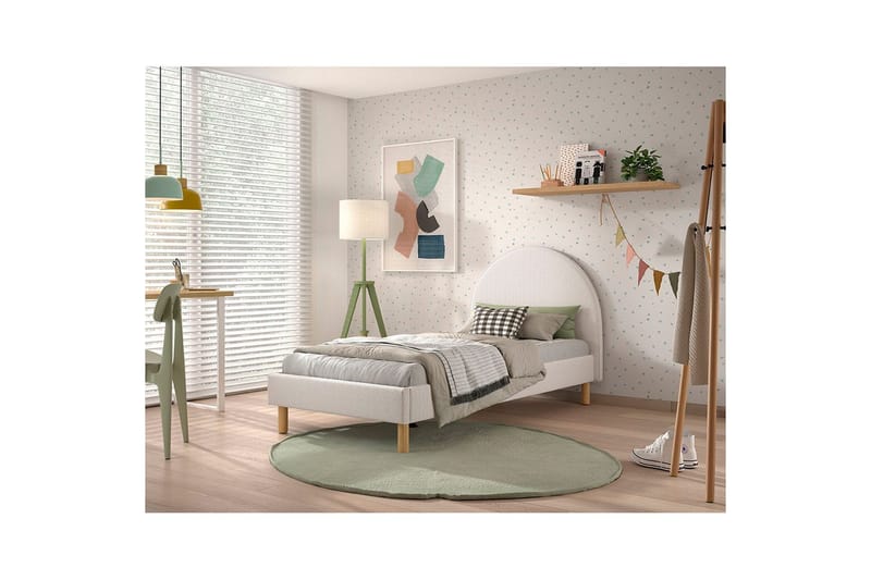 Säng Moon Vit, 90 x 200 cm - Vit, 90 x 200 cm - Möbler - Säng - Sängram & sängstomme