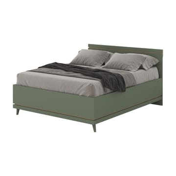 Säng Skandinavisk - 160 cm, Dämpad grön - Oljad ek - Möbler - Säng - Sängram & sängstomme