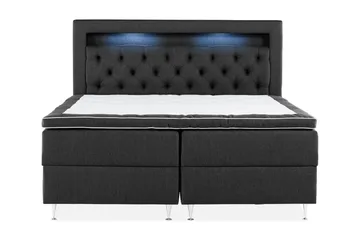 Alessia Komplett Sängpaket med Förvaring LED-belysning 160x200 cm