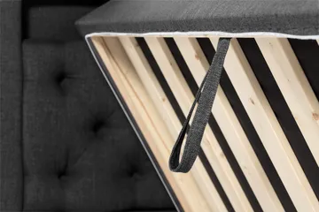 Alessia Komplett Sängpaket med Förvaring LED-belysning 160x200 cm - Svart - Möbler - Säng - Säng med förvaring