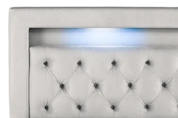 Alessia Komplett Sängpaket med Förvaring LED-belysning 180x200 cm - Grå / Ljusgrå - Möbler - Säng - Säng med förvaring