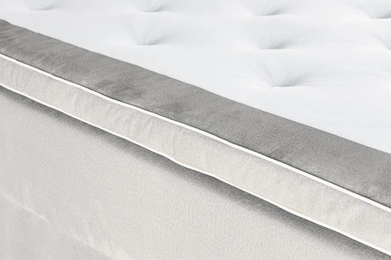 Alessia Komplett Sängpaket med Förvaring LED-belysning 180x200 cm - Grå / Ljusgrå - Möbler - Säng - Säng med förvaring