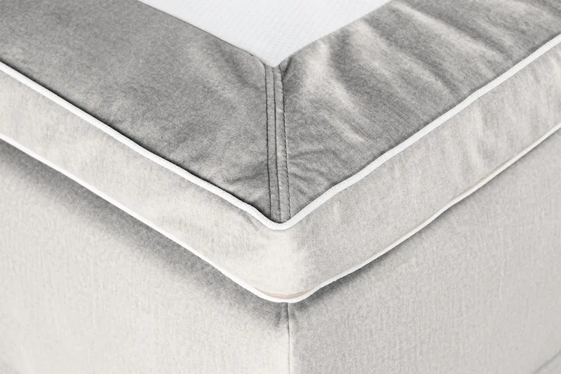 Alessia Komplett Sängpaket med Förvaring LED-belysning 180x200 cm - Grå / Ljusgrå - Möbler - Säng - Säng med förvaring