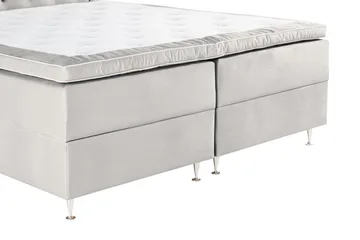 Alessia Komplett Sängpaket med Förvaring LED-belysning 180x200 cm - Grå / Ljusgrå - Möbler - Säng - Säng med förvaring