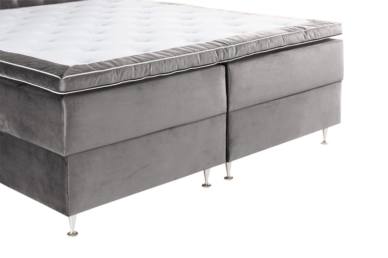 Alessia Komplett Sängpaket med Förvaring LED-belysning 180x200 cm - Mörkgrå Sammet - Möbler - Säng - Säng med förvaring