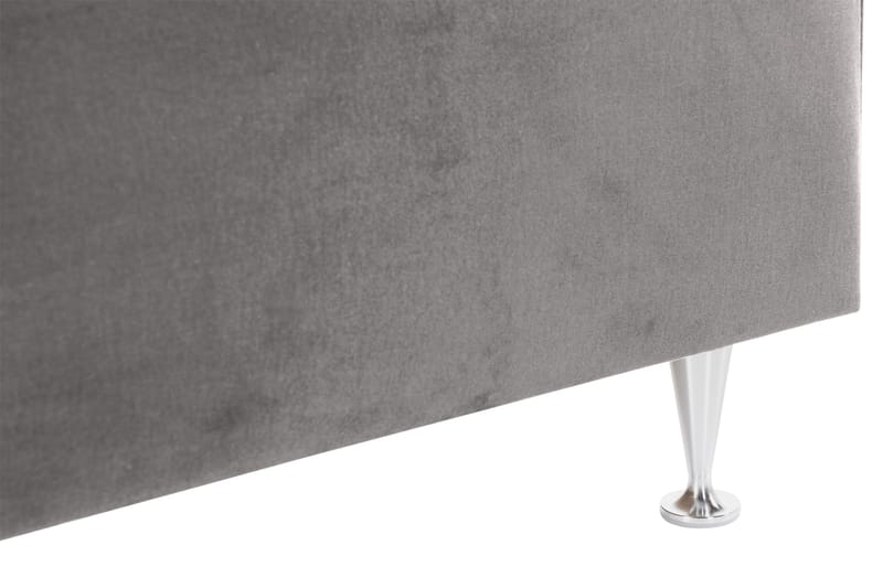 Alessia Komplett Sängpaket med Förvaring LED-belysning 180x200 cm - Mörkgrå Sammet - Möbler - Säng - Säng med förvaring