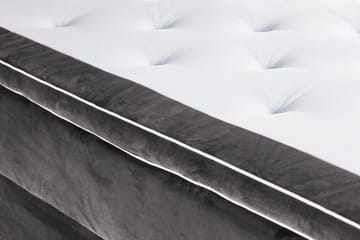 Alessia Komplett Sängpaket med Förvaring LED-belysning 180x200 cm - Mörkgrå Sammet - Möbler - Säng - Säng med förvaring