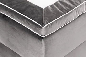 Alessia Komplett Sängpaket med Förvaring LED-belysning 180x200 cm - Mörkgrå Sammet - Möbler - Säng - Säng med förvaring