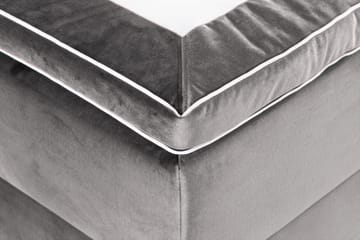 Alessia Komplett Sängpaket med Förvaring LED-belysning 180x200 cm - Mörkgrå Sammet - Möbler - Säng - Säng med förvaring