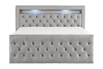 Altaneira Komplett Sängpaket med Lådförvaring LED-belysning 160x200 - Grå - Möbler - Säng - Säng med förvaring