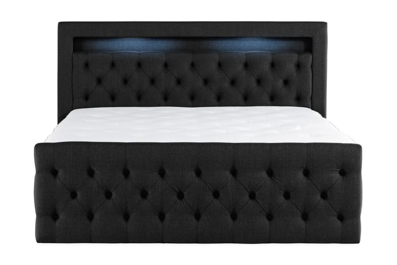 Altaneira Komplett Sängpaket med lyftörvaring LED-belysning 180x200 - Svart - Möbler - Säng - Säng med förvaring