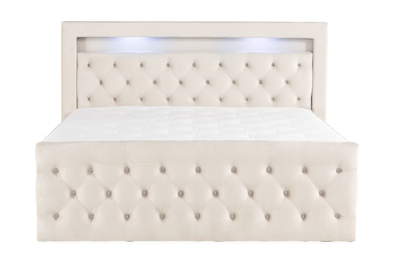 Altaneira Komplett Sängpaket med Lyftförvaring LED-belysning 160x200 - Beige - Möbler - Säng - Säng med förvaring