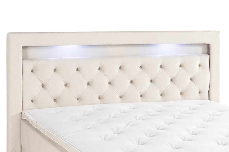 Altaneira Komplett Sängpaket med Lyftförvaring LED-belysning 160x200 - Beige - Möbler - Säng - Säng med förvaring