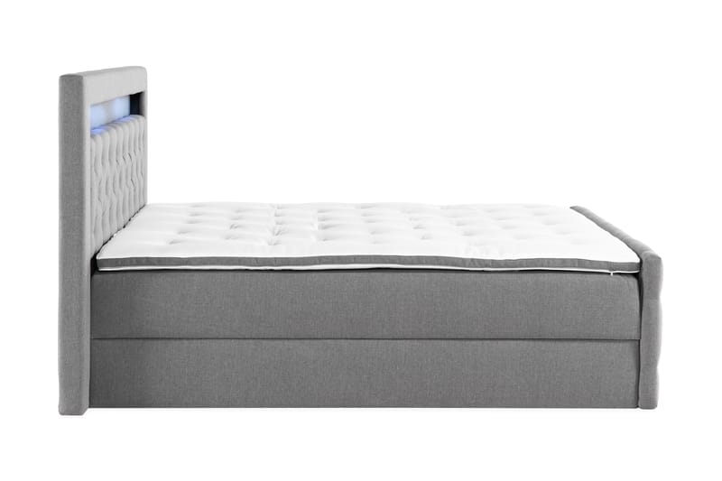 Altaneira Komplett Sängpaket med Lyftförvaring LED-belysning 160x200 - Grå - Möbler - Säng - Säng med förvaring