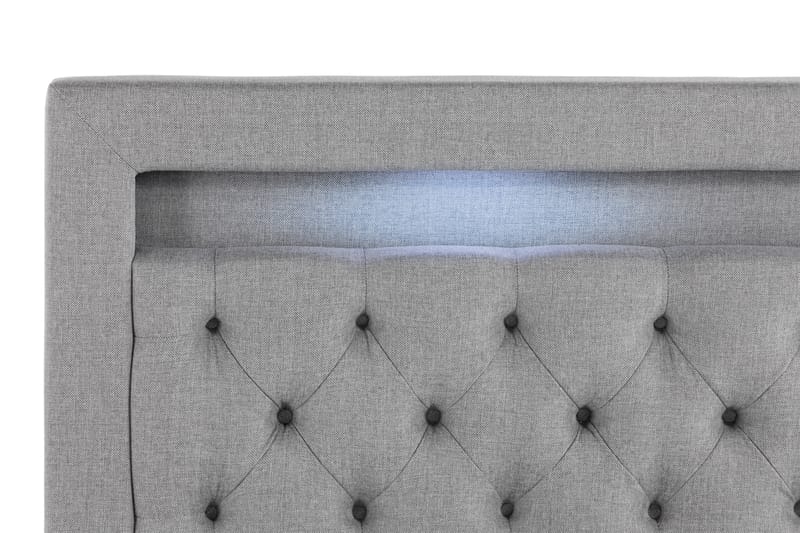 Altaneira Komplett Sängpaket med Lyftförvaring LED-belysning 160x200 - Grå - Möbler - Säng - Säng med förvaring