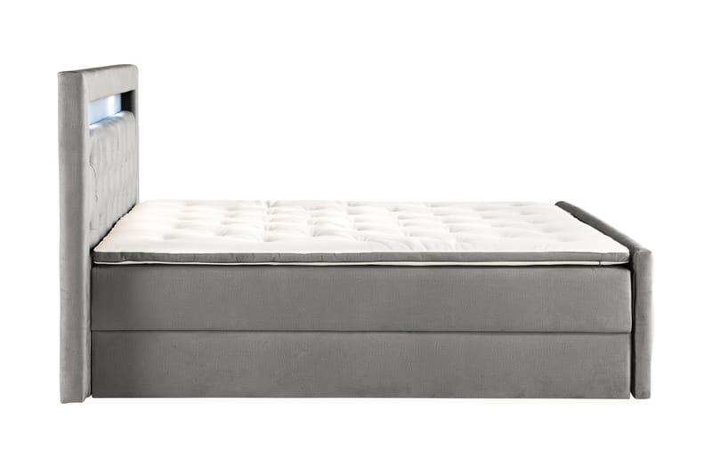 Altaneira Komplett Sängpaket med Lyftförvaring LED-belysning 160x200 - Grå - Möbler - Säng - Säng med förvaring