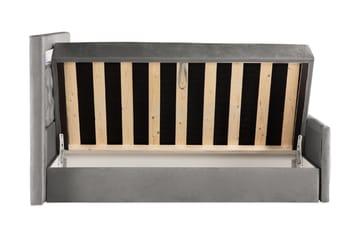 Altaneira Komplett Sängpaket med Lyftförvaring LED-belysning 160x200 - Grå - Möbler - Säng - Säng med förvaring